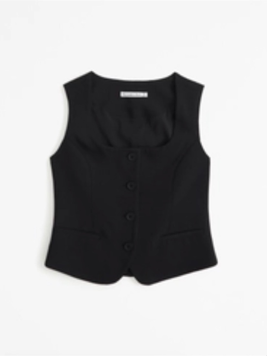 Abercrombie & Fitch Tops - Abercrombie Mara Premium Crepe Vest Squareneck Top | Size L
